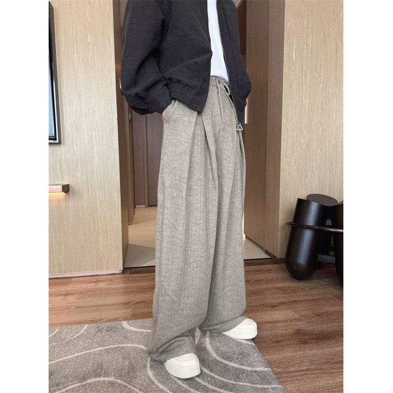 JY740-P75松阔腿裤显瘦直筒针织羊绒裤网图,男装休闲裤,星座1501-3