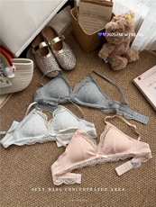 小胸内衣女薄款聚拢无钢圈甜美少女不空杯无痕文胸，文胸，梦白服饰厂