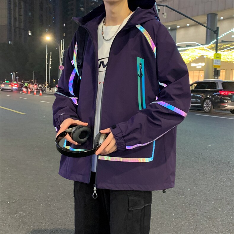 冲锋衣外套男2025春季新款宽松连帽休闲工装夹克潮流A02511-P85,男装夹克,星座308B-2