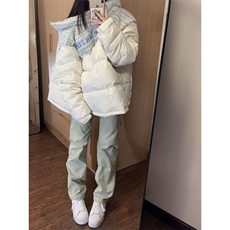 潮高级感针织拼接立领羽绒棉服加厚小众情侣面包服Y321-P88网图，男装棉衣，电商B245