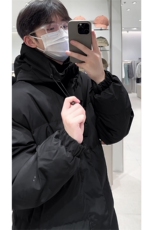 冬季新款棉服韩系高街痞帅长款百搭保暖外套情侣D2550-TP95不，男装棉衣，电商A102