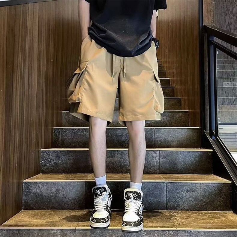 D1042-P33男直筒时尚夏季青春流行五分裤潮流直筒型运动裤潮图片