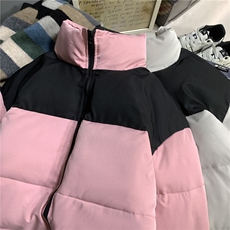毛毯平铺拼接撞色保暖面包服立领情侣棉衣A247-MY250特批50，男装棉衣，电商A247
