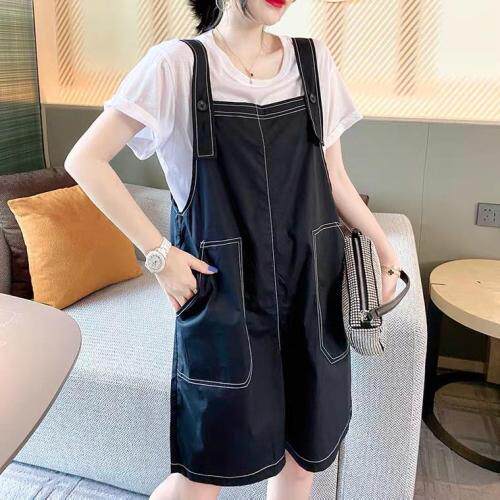 夏季单色背带裤，女装，斐媞梦 FTM