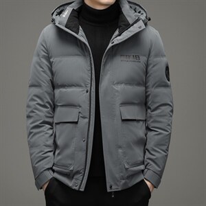 中年连帽羽绒服男冬季中年爸爸2023冬装休闲款外套YLL21070-P305图片