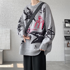 现货MY7138-特批65美式潮牌字母提花圆领毛衣小众（已注册），男装针织衫/毛衣，电商A059