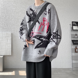 现货MY7138-特批65 美式潮牌字母提花圆领毛衣小众（已注册）图片
