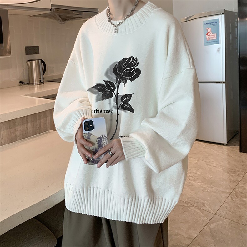半高领毛衣男士大码针织衫男毛线衣男 M18279-P45 加绒款-P65图片
