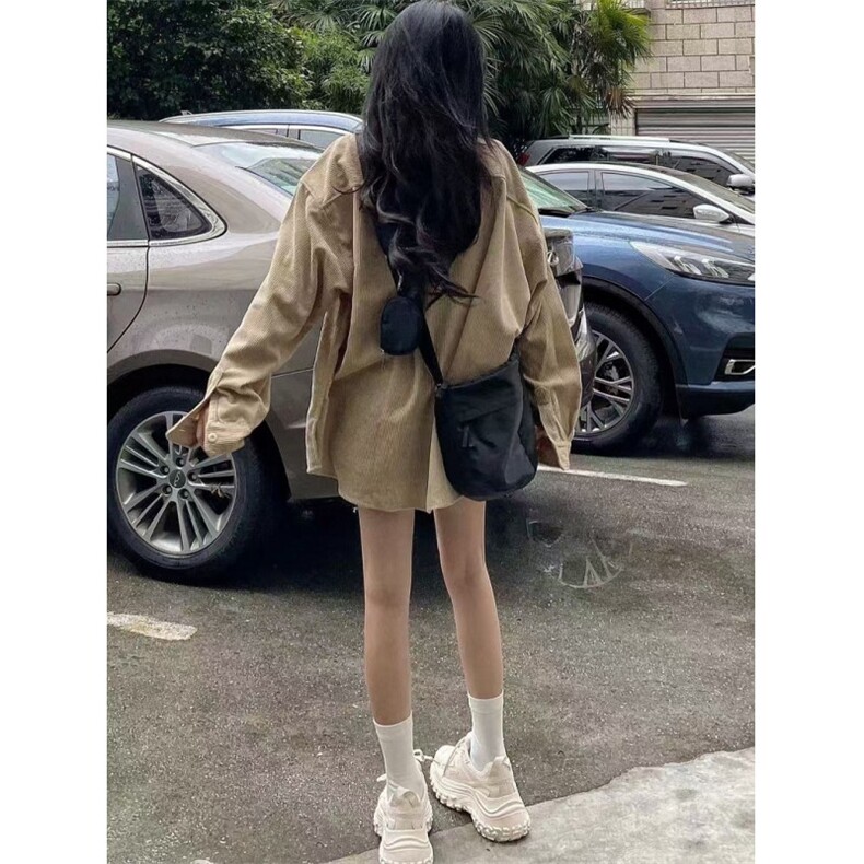 灯芯绒港风衬衫长袖女刺绣韩版宽松小众慵懒风开衫外套春秋CA184,男装衬衫,星座1116A（原606A-3）