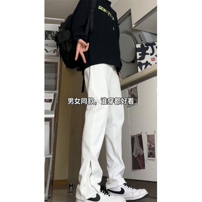 纯白色牛仔裤男款修身cleanfit裤子痞帅炸街微喇长裤KZC1051-P55,男装牛仔裤,星座1007（原301D）