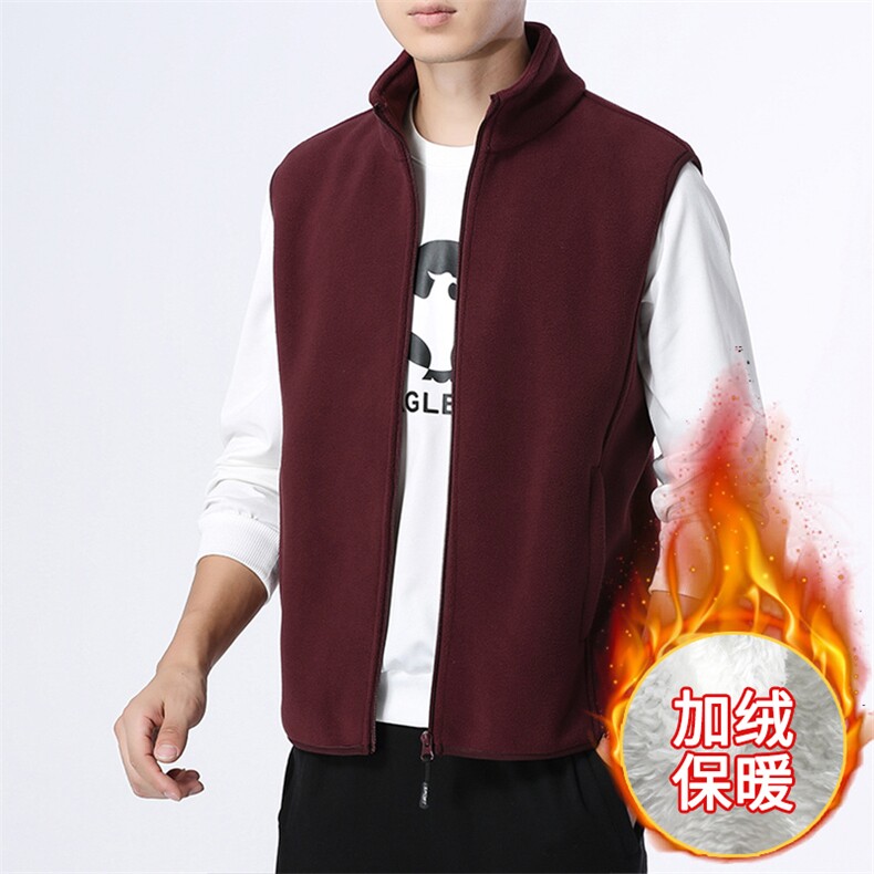 M-8XL男立领加绒加厚摇粒绒马甲背心5032-1_9809P50,男装背心/马甲,星座1516-1