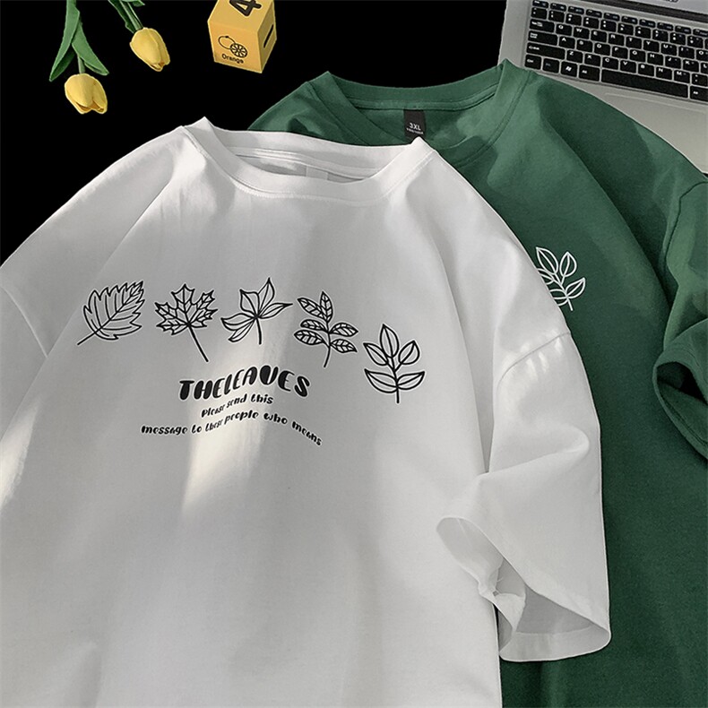 供抖音主推纯棉印花日系复古潮流宽松T恤X416B-1-DT895-P25限39,男装T恤,星座416B-1