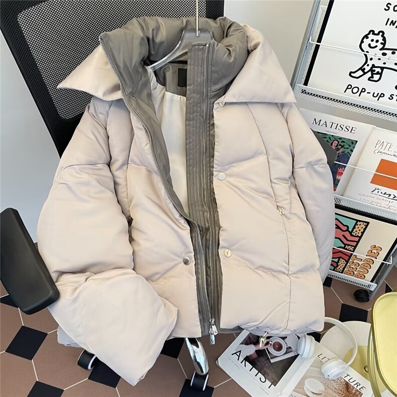 棉衣外套男士冬季2026新款日系复古假两件棉服保暖皮棉袄子宽松型,男装棉衣,星座1013