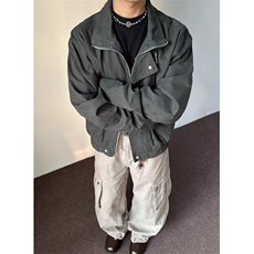 重磅珠帆布底特律工装夹克纯棉水洗巴恩风哈灵顿外套JW646，男装夹克，星座1116A（原606A-3）