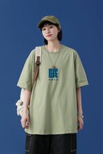 T2282P25中性女模短袖ins潮牌潮流薄款衣服男士宽松圆领半袖体恤，男装T恤，星座510A-1