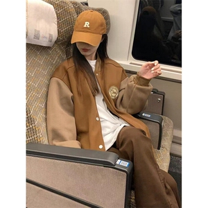 复古棒球服外套女秋季新款小众百搭休闲高级感洋气上衣 JB806图片