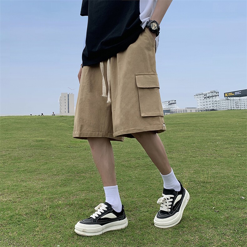 工装短裤男士韩版潮流大口袋夏季2024宽松ins休闲五分裤K5503-P34,男装牛仔裤,星座412-2