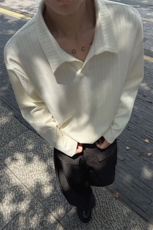 秋季麦穗纹潮流大码老钱风翻领打底长袖T恤男T24505-特P36控69，男装T恤，电商A001-1