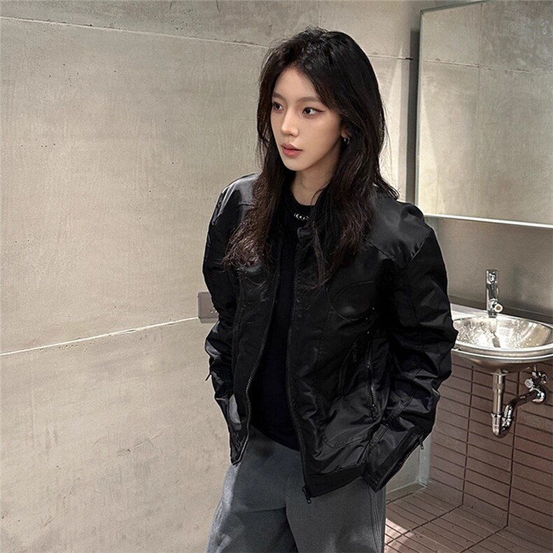网图~美潮防泼水解构设计短款夹克外套W1555/特P68,男装夹克,电商B350