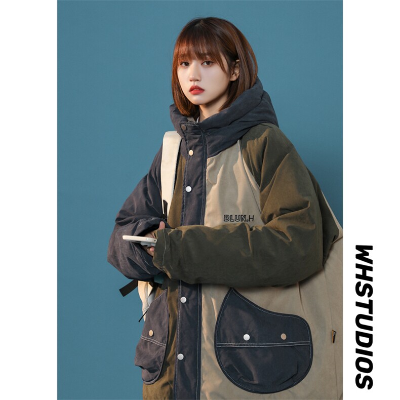 档口现货主推！桃皮绒棉衣撞色日系工装1611B-M01-P118，男装棉衣，星座1611B