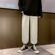 日系抽绳束脚卫裤男士韩版潮流宽松运动休闲哈伦九分裤K1157-P25，男装休闲裤，星座512-2