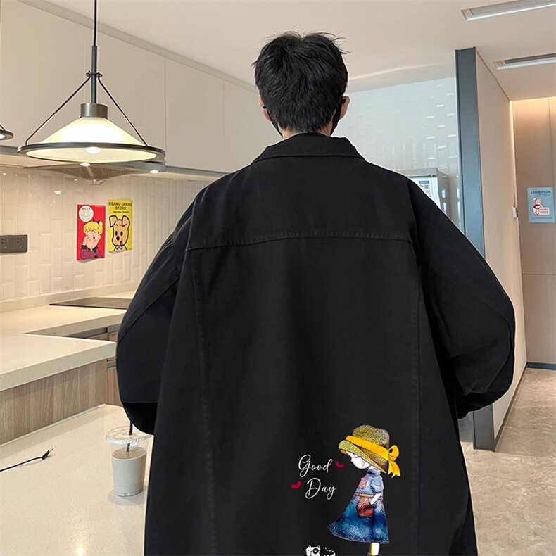 牛仔夹克男大码牛仔外套男茄克NJ77415-P60,男装夹克,电商A040