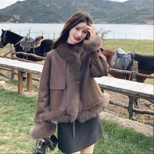 超好看真狐狸毛皮草外套90羽绒服2C259-9992-P375-K548图片
