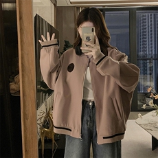 棒球服外套女春款新款学院风复古学院风初高中学生C725-98，女装短外套，星座911-2(原星座613-2）