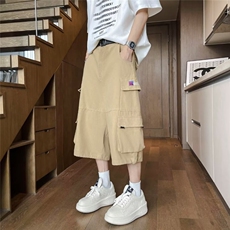 工装休闲裤男士韩版潮流口袋个性帅气2024夏季ins七分裤K5240-P46，男装牛仔裤，星座412-2