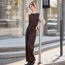 《现货》bao款2026年春季新款马甲套装商务风韩剧穿搭休闲显瘦女，女装套装/套裙，韩宇舍