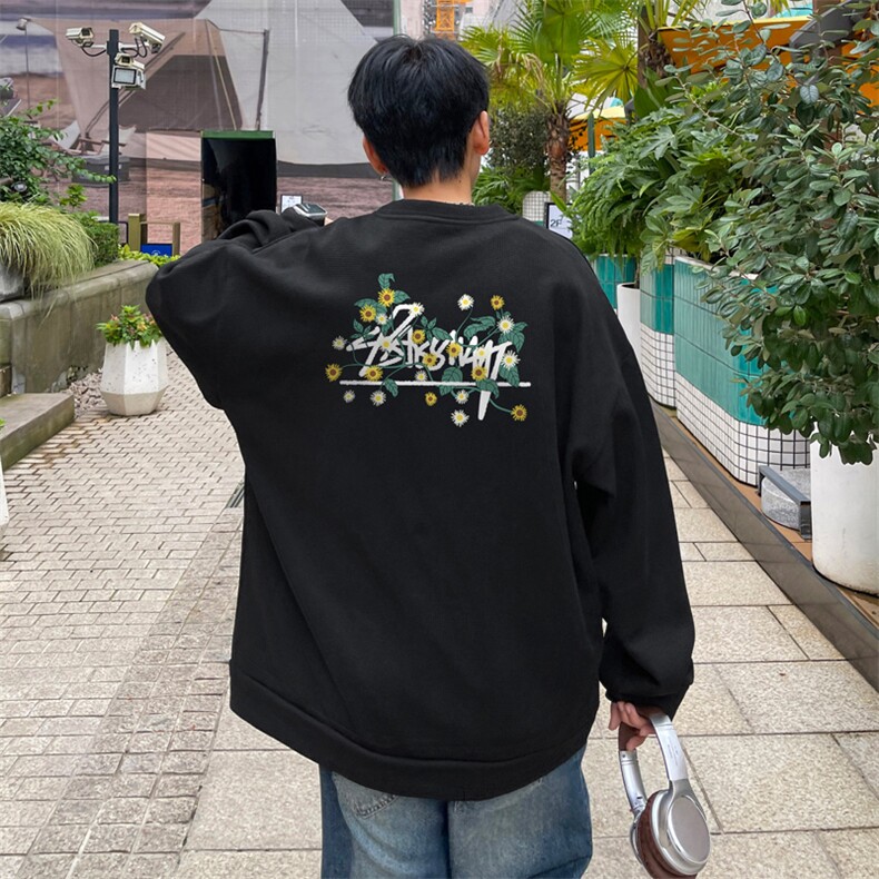 华夫格！华夫格上衣男圆领华夫格卫衣男大码长袖t恤男HY217-特P23,男装T恤,电商B367