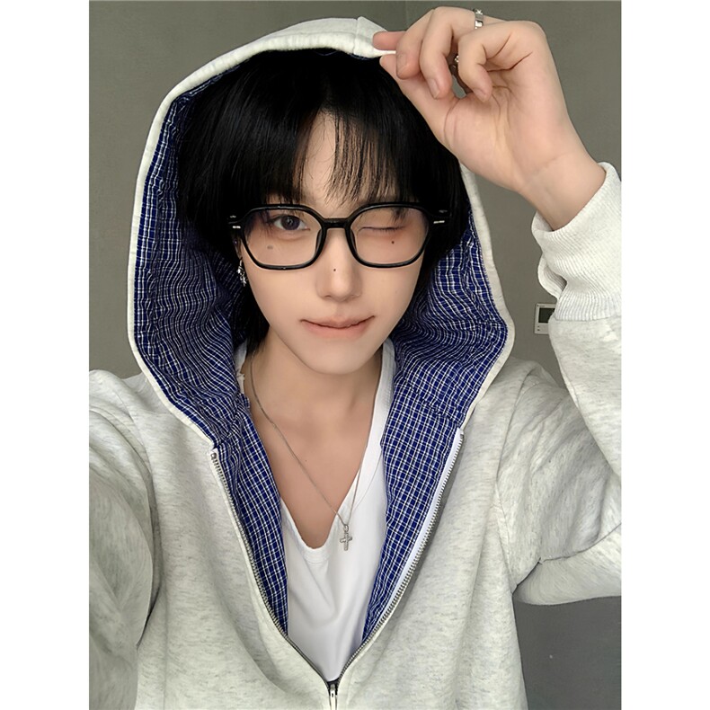 时尚长袖开衫连帽卫衣百搭潮流新日系流行513AKS2379P56,男装卫衣,星座513A