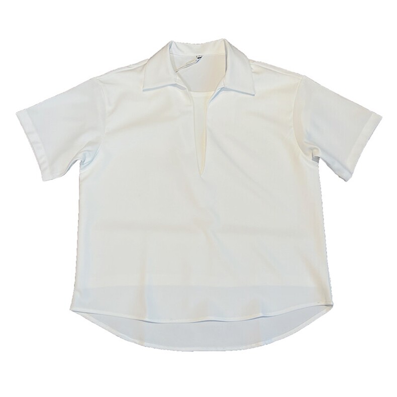 夏季新款轻奢免烫假两件短袖衬衫痞帅简约发型师白衬衣CS889-P65,男装T恤,电商B267