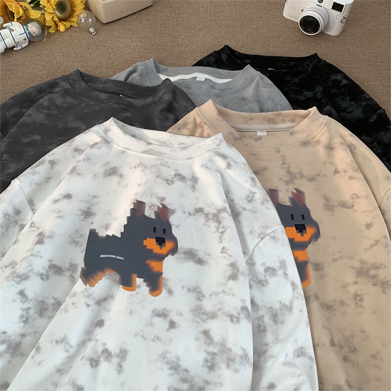 260克重磅扎染德绒圆领打底衫【有货】C403A-DR25286RL-P25，男装T恤，电商C403A