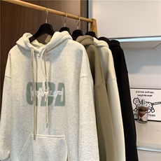 主推港风新款男百搭套头字母连帽卫衣P55-控78,加绒P60-控88，男装卫衣，电商D309