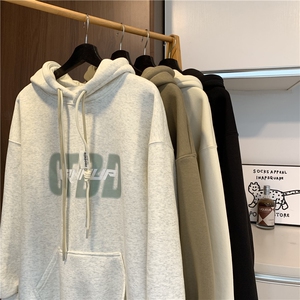 主推 港风新款男百搭套头字母连帽卫衣P55-控78,加绒P60-控88图片