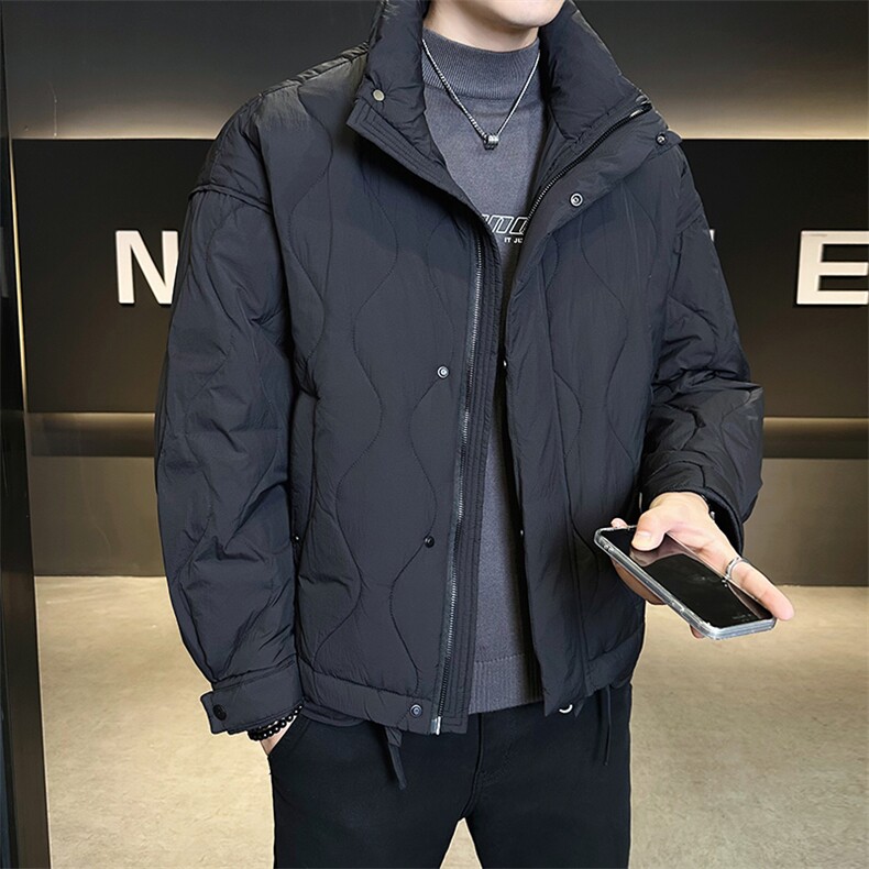 90标新款假两件菱格绗缝设计白鸭绒羽绒服保暖上衣-YR8093-P269,男装羽绒服,电商D342