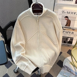 开衫毛衣外套男春秋户外休闲立领夹克冬季摇粒绒上衣男MZ890-P60图片