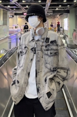 美式牛仔外套男春扎染破坏牛仔衣设计感高街夹克潮NT521P75，男装工装外套，星座301D-2(原星座1004-1）
