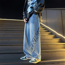 牛仔裤男秋季潮大码休闲裤子高街N227P43，男装牛仔裤，星座1116-2