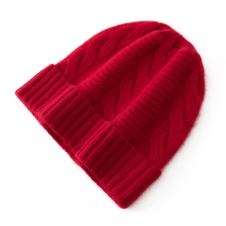 35%帽子秋冬新款女毛线针织百搭保暖包头帽，帽子，戎咖羊绒