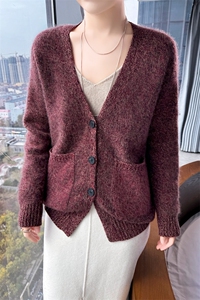 V领毛衣女宽松慵懒风秋冬百搭韩版针织打底衫上衣图片