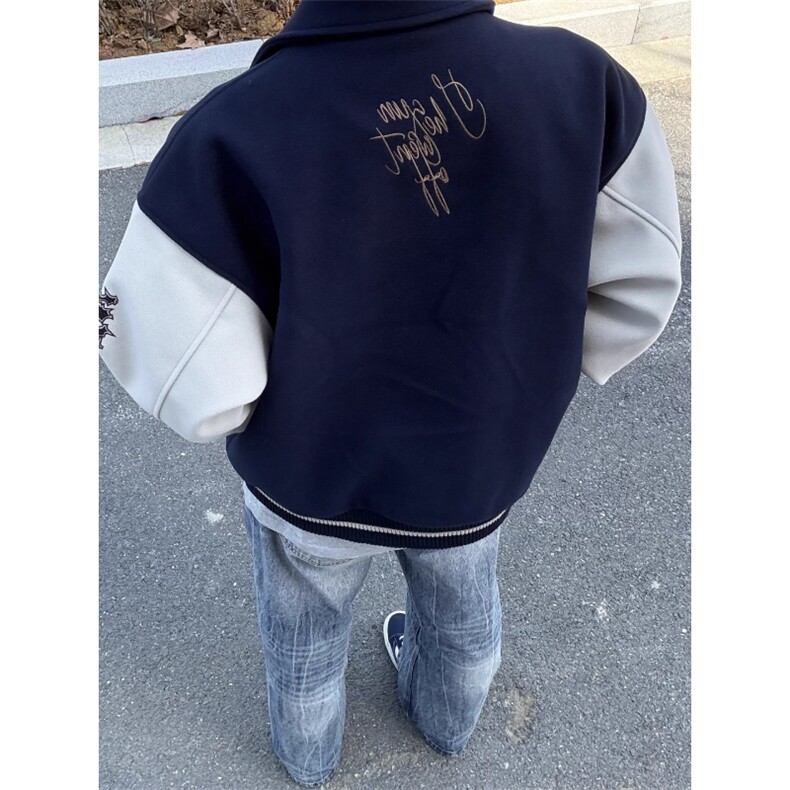 飞行员夹克棒球服重工刺绣设计感宽松外套JK7639特P72,男装夹克,星座908-1