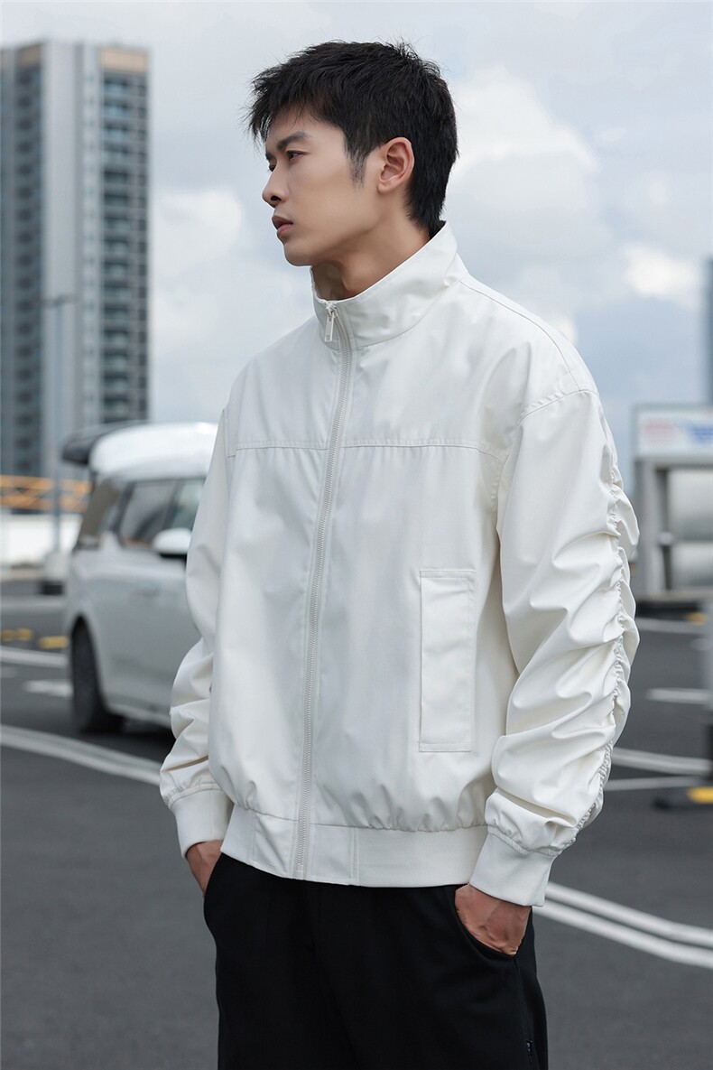飞行员教练褶皱防水夹克J003模特天台聚酯纤维(S-3XL)TP55,男装夹克,电商A088