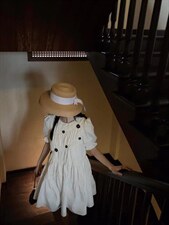 白色泡泡袖公主裙，其它，喜午