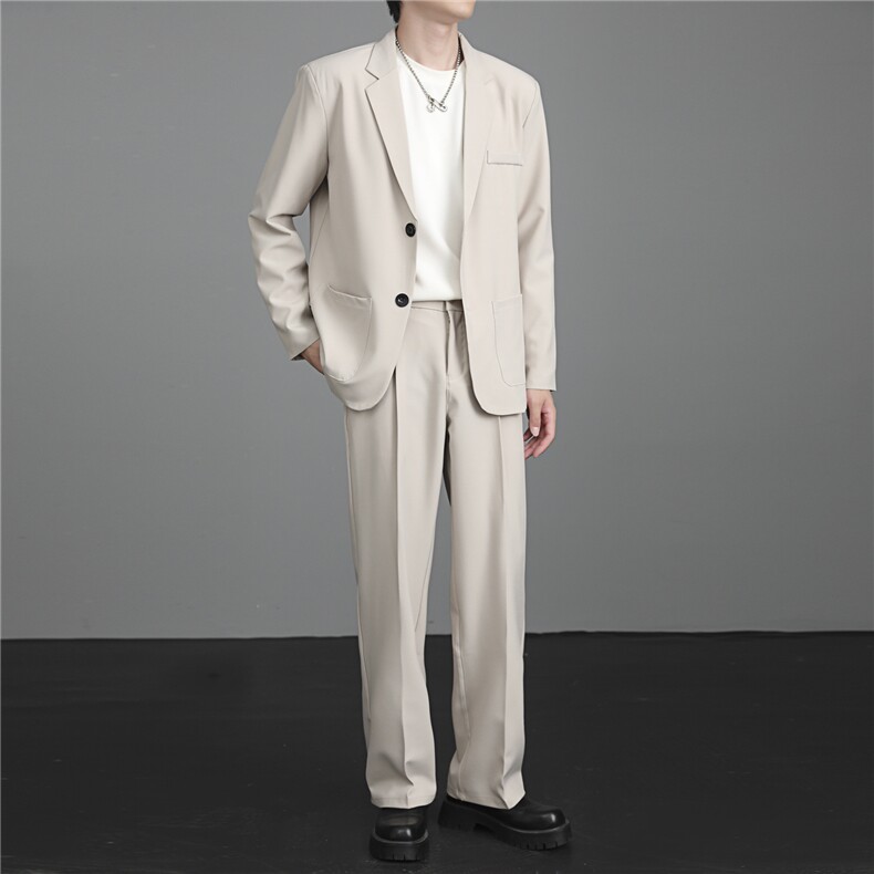 西服两件套装男春秋修身青年帅气男士休闲西装韩版小西服外套,男装西服,星座410-7