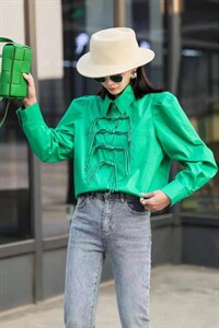 春季来啦！很有设计感的一款衬衣，版型宽松超显瘦,其它,欧以美