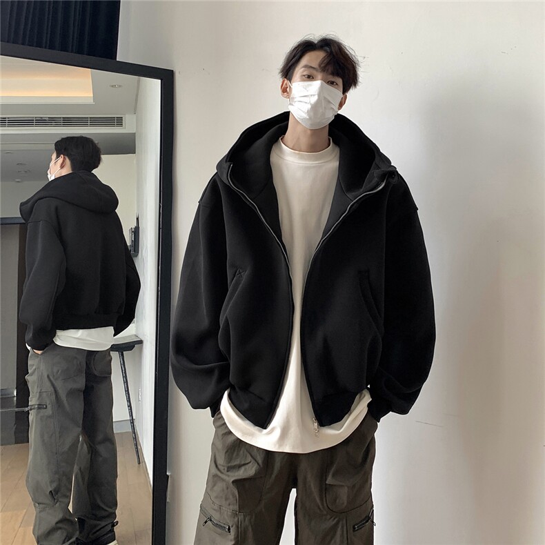 现货1加厚cleanfit美式休闲重磅480G短款开衫卫衣TTTB05-P98,男装卫衣,星座1315