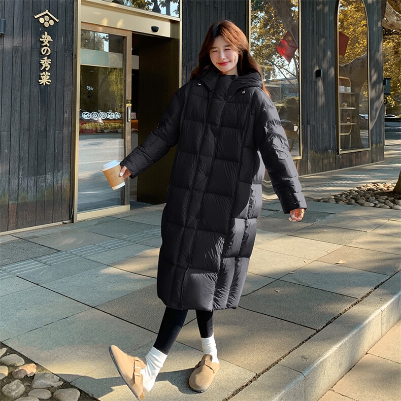 2025现货主推90绒长款羽绒服210-F6356-p415-598有帽不可拆,女装羽绒服,浙宝210（原浙宝191）