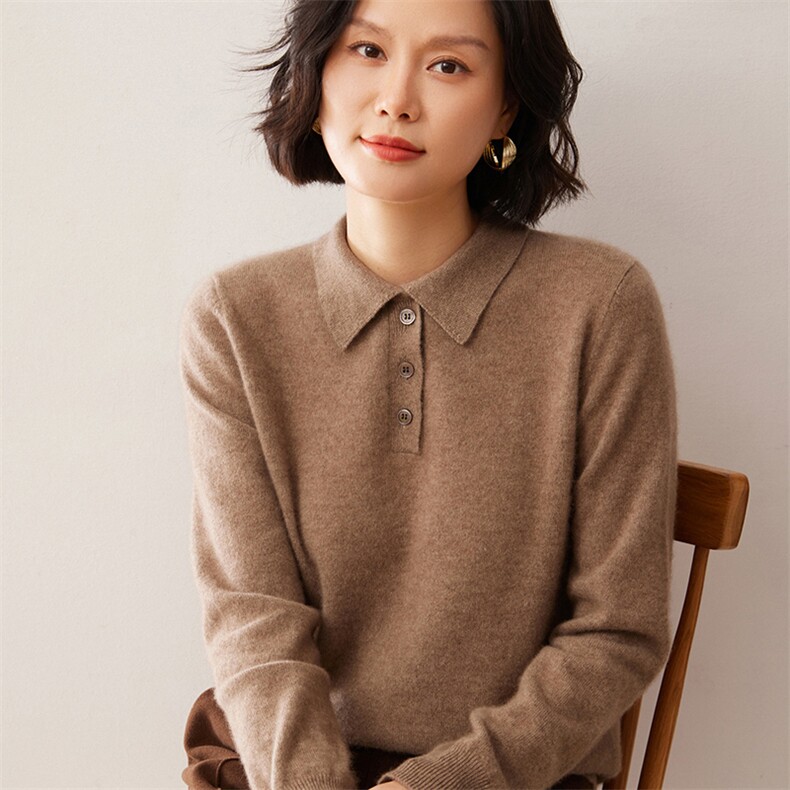 2025秋冬新款女士12针POLO领图片